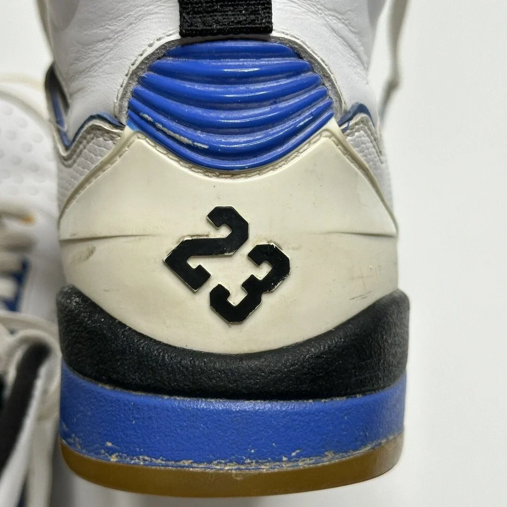 Nike Air Jordan‎ Sixty plus 60+ Laney Size 10.5 Mens Shoes White Blue Yellow